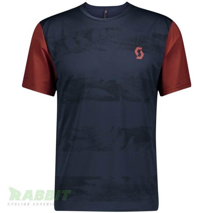 Scott SCO Shirt M's Trail Flow s/sl mi bl/ru red - Afbeelding 3