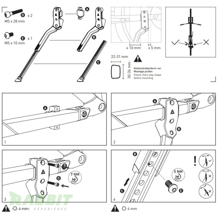 Acid KICKSTAND UNIVERSAL CHAIN STAY